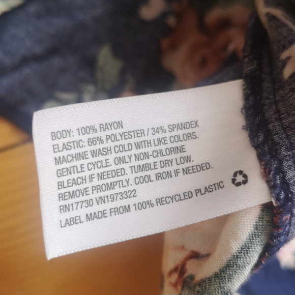 Xhilaration Navy Floral Off-shoulder Dress, M - Picture 4 of 4